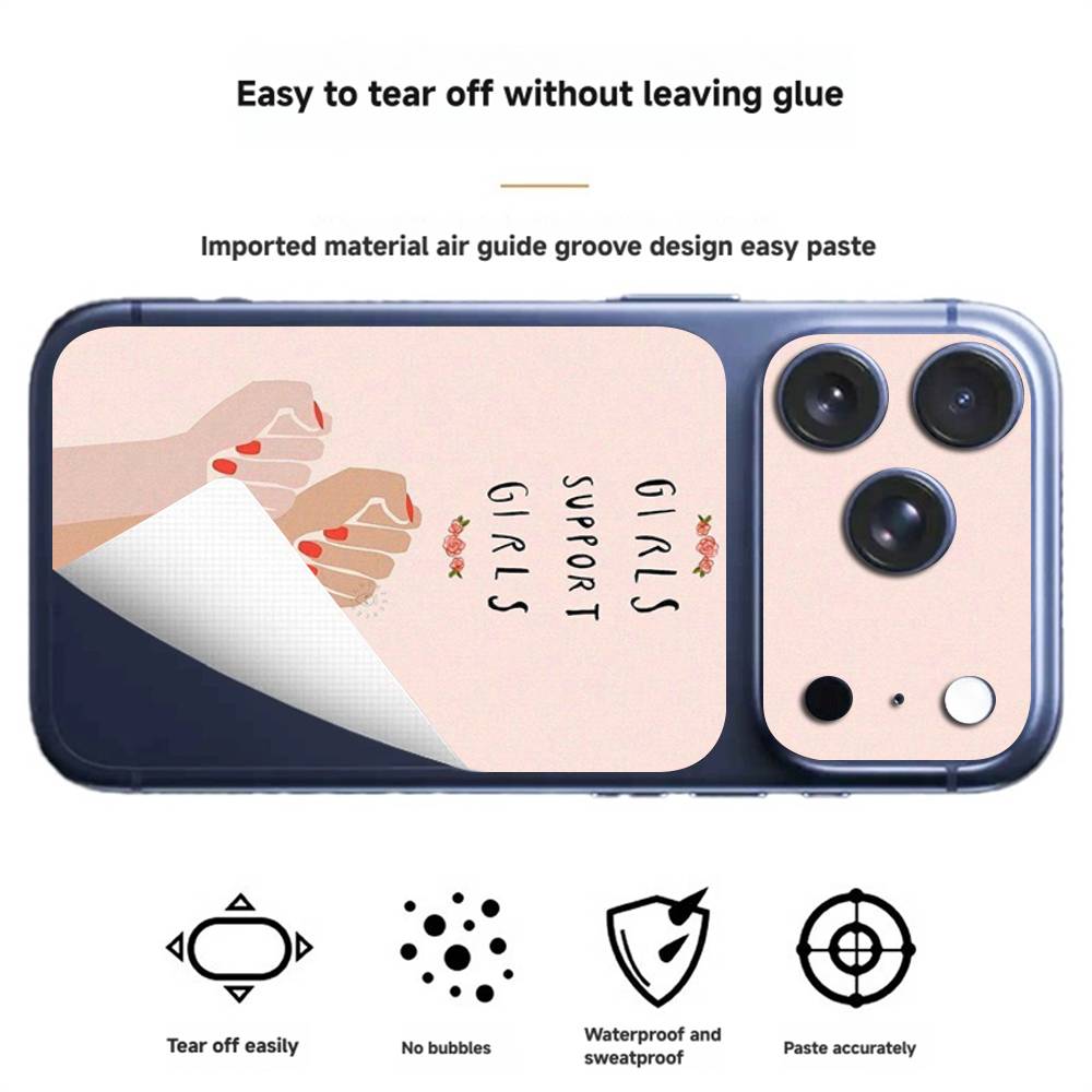 Feminist Feminism Aesthetics Girl Wrap Sticker for iPhone17 pro/17pro max Phone Decal Skin Rear Protector Case Film Full Cover