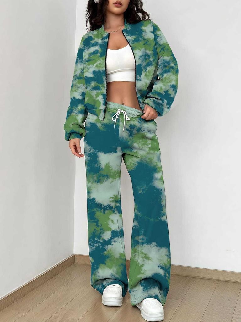 Flame pattern splicing autumn and winter new European and American women's clothing retro pattern printing suit women