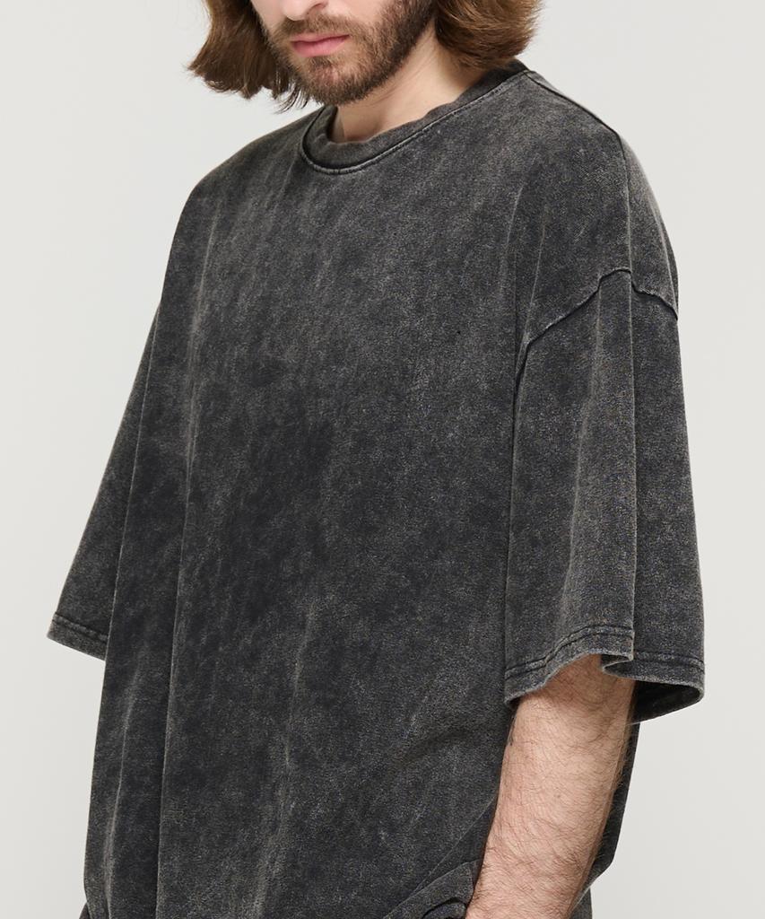 CARGOBROS Pig Dyed Overbox Short Sleeve Tee (Black)