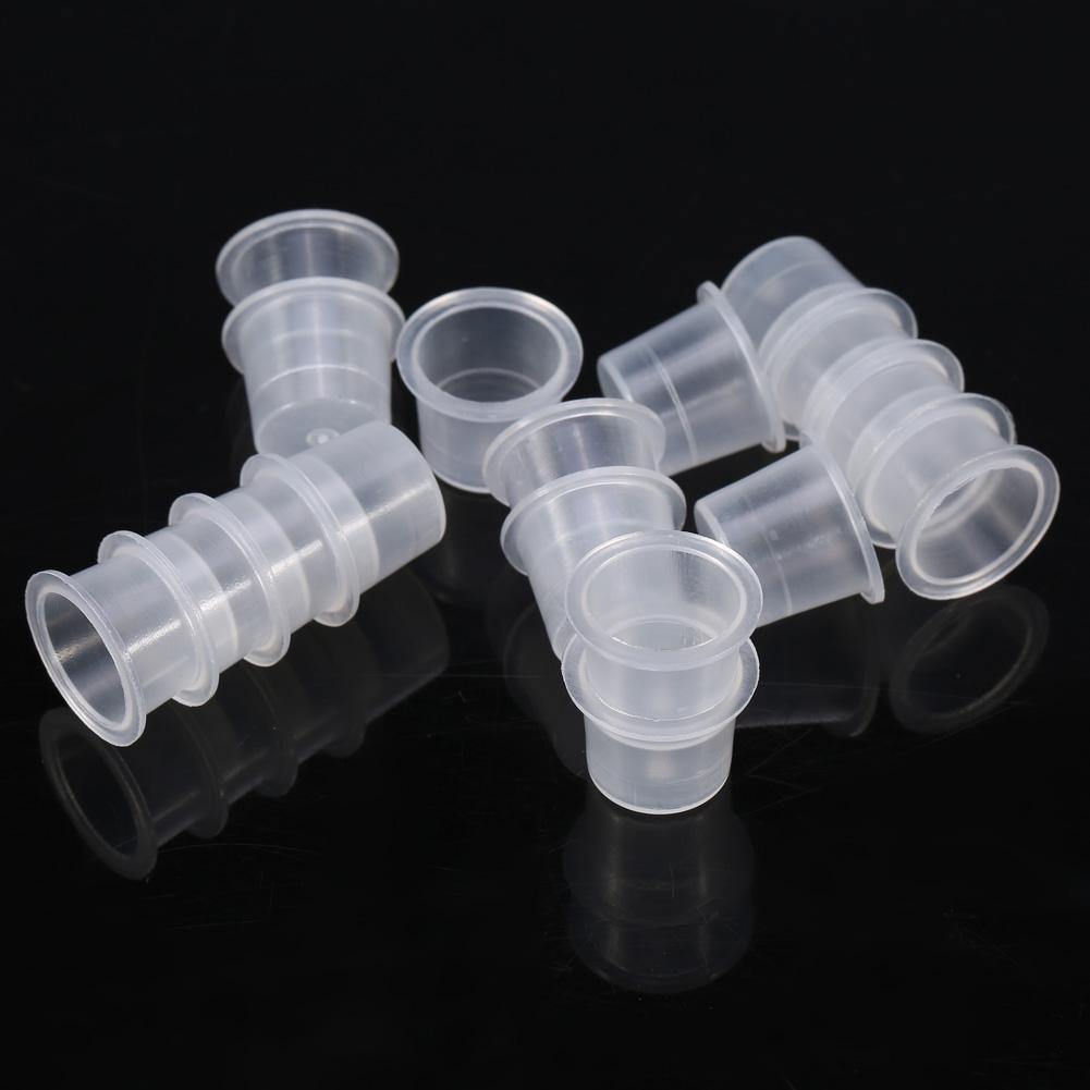 1000Pcs Bag Tattoo Ink Cap Cup Plastic Microblading Pigment Accessories Holder Container 3Sizes