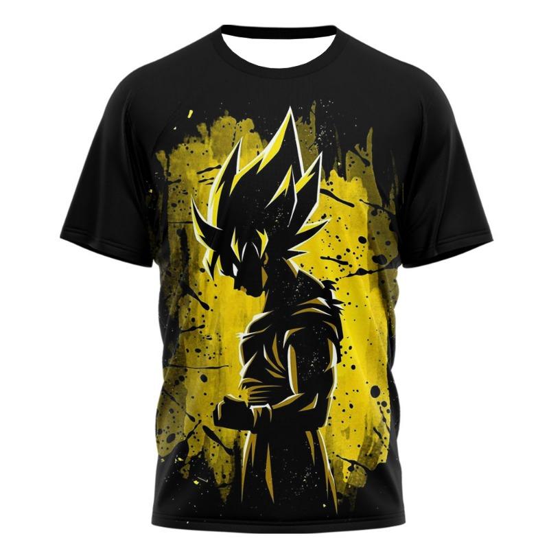 Dragon Ball Super Goku Ultra Instinct 3D-Druck T-Shirt Unisex Comic-Panel Grafik Streetwear Tägliches Lässiges Outfit für Anime-Fans