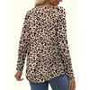 Women's Fashion Casual Spring Autumn Leopard Print Long Sleeve Square Collar Blouses & Shirts