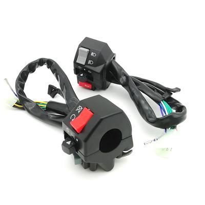 2X Aluminum DC12V Motorcycle 7/8" Handlebar Horn/Low/High Beam Switch Controller