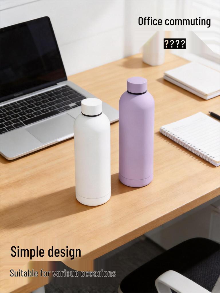 Mattierte Macaron-Farbe 304 Edelstahl Sport-Thermosflasche