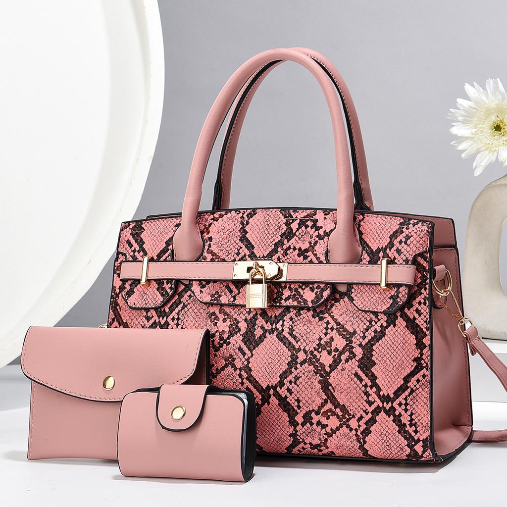 Women's Bag, Mother and Child Bag, Three-piece Set, Handbag, Lock, Shoulder Bag, Messenger Bag, All-match.
