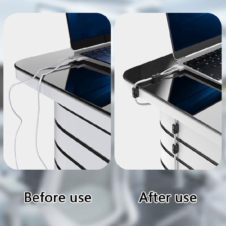 5Pcs Cable Clamp Data Line Fixer Holder Cylindrical Wire Management Clip Desktop Tool for Wall Desk Christmas Light