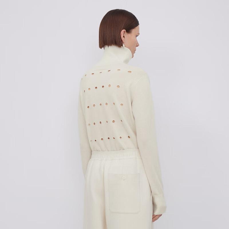 

LESS 2023 Winter Turtleneck Distressed Cashmere Sweater M