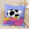 Cow Cartoon Fashion Cushion Cover Soft Plush Throw Pillow Cover  DoubleSided Decorative Cushion Case  Sofa Bedroom Home Decor