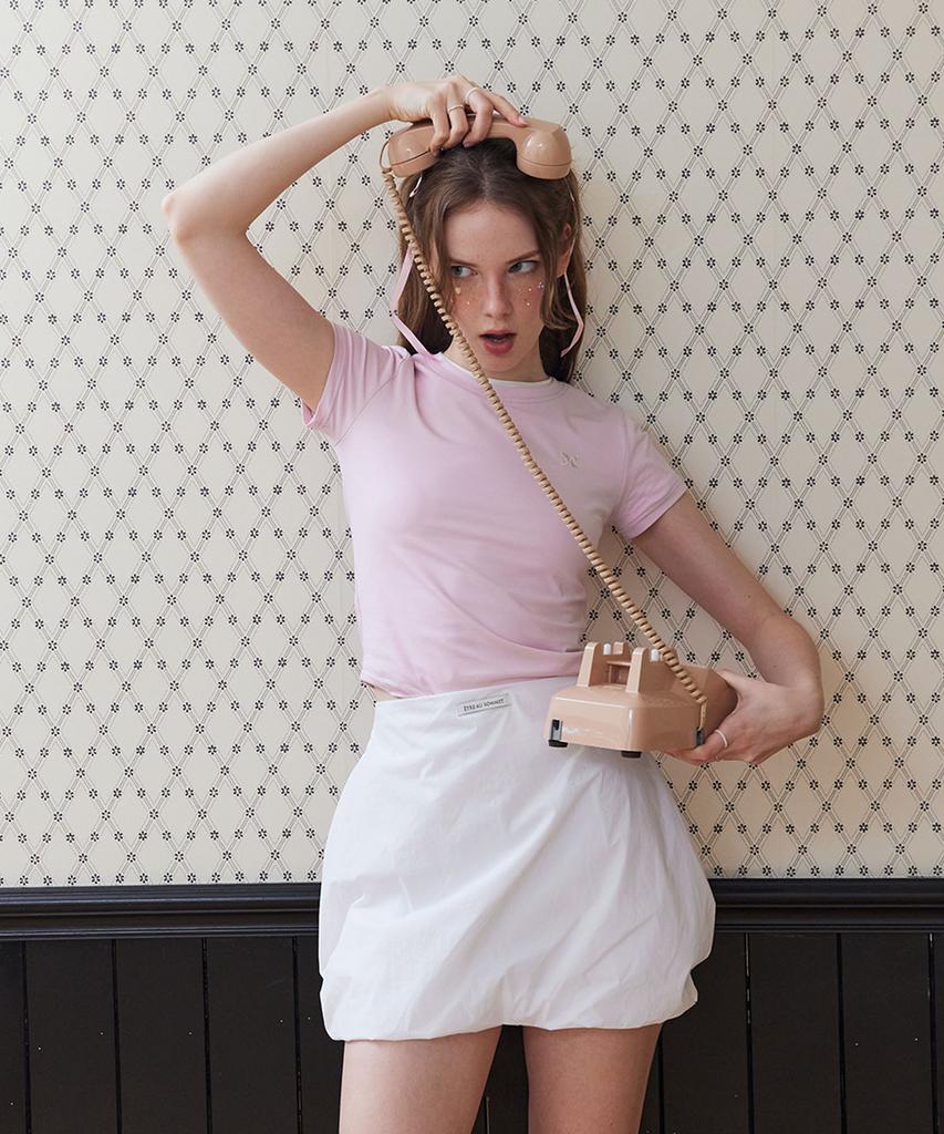 Etosome Balloon Mini Skirt (White)