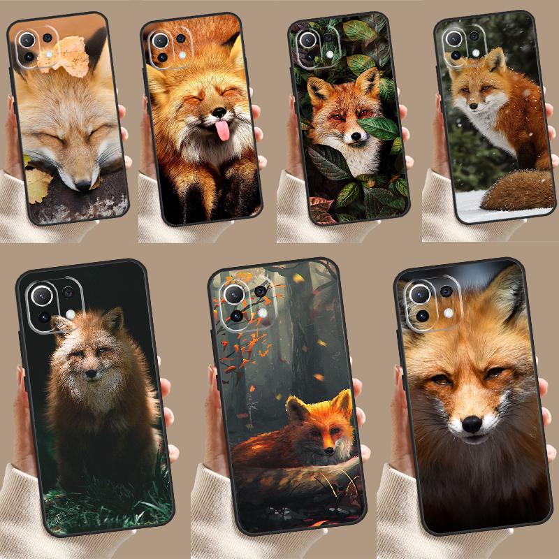 Cute Fox In Autumn Case For POCO X3 X5 X6 M6 Pro F6 F3 F5 M5s Xiaomi 14 13 Ultra 12 Lite 11T 12T 13T Pro Cover