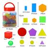Children Transparent Blocks Montessori Toys 3D Geometric Shapes DIY Sensory Play Parish Educational Learning Light Table Toys