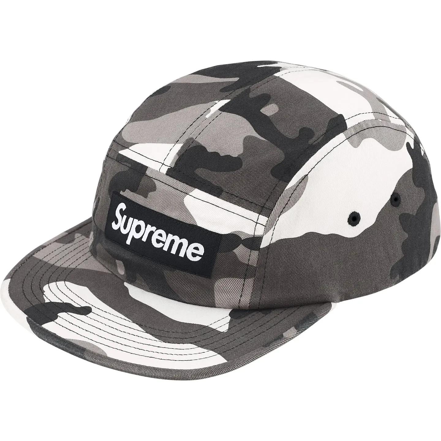 Supreme Washed Chino Twill Camp Cap (26SS) Snow Camo One-Size