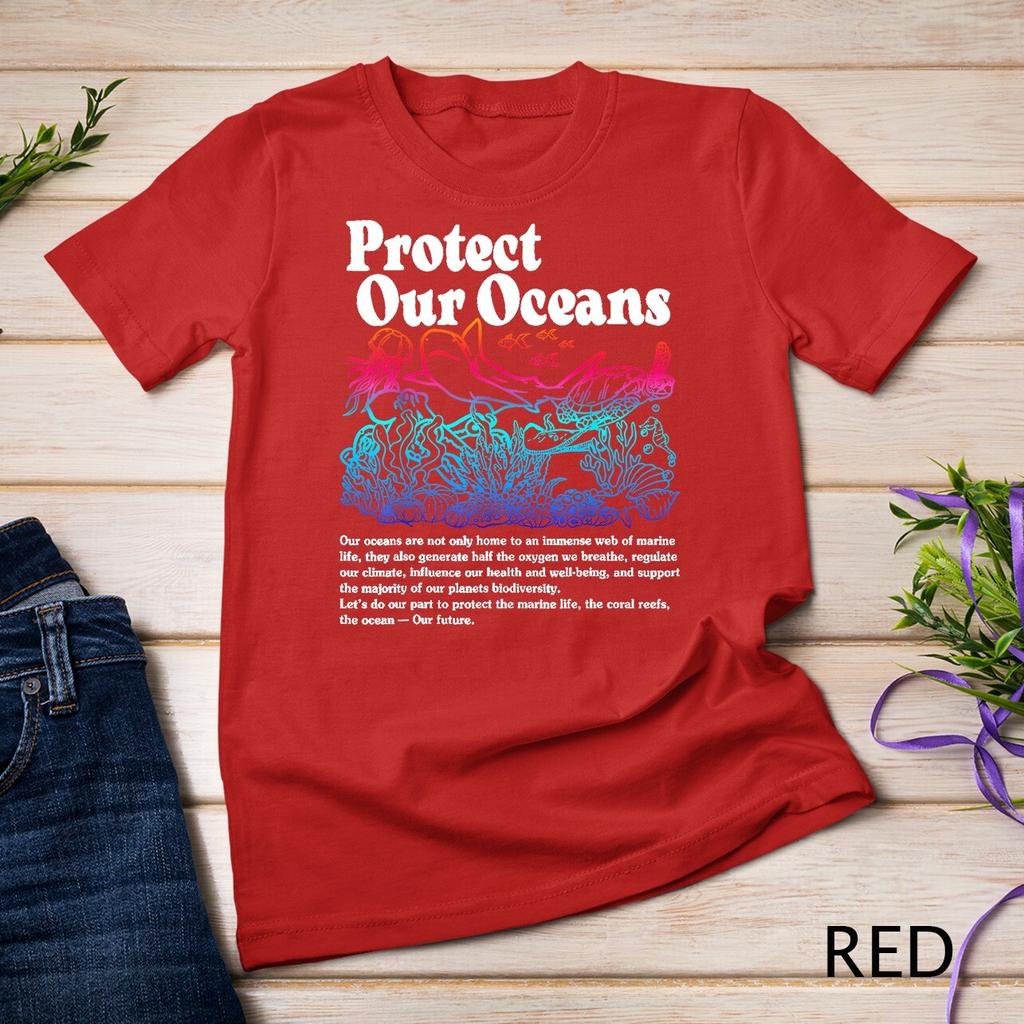 Protect Our Oceans Save The Ocean World Ocean Day Earth Day Tshirt Woman Man Summer Fashion Casual Cotton Graphic T Shirts