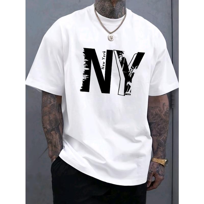 

European sizes Men s Short Sleeve Printed T-Shirt for Summer Outdoor 4XL білий