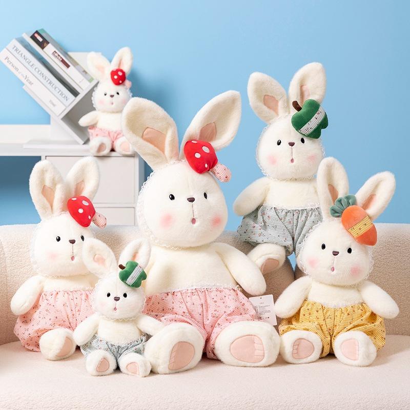 Warm Sun Series Little Rabbit Plush Toy Girl Heart Carrot Rabbit Doll Children Sleep with Comfort Doll