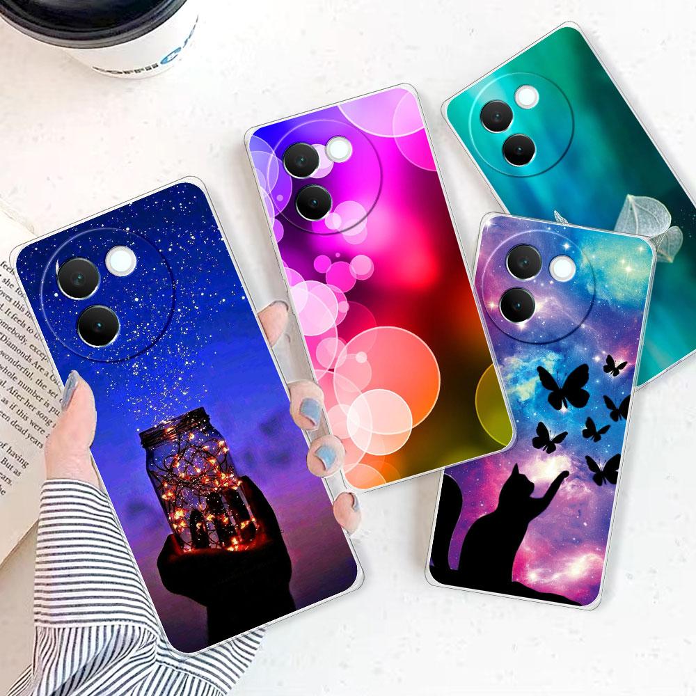 For Vivo V30E 5G Case Back Cover For Vivo Y200i 5G Funda Shockproof Clear Soft Silicone Phone Case on Vivo T3X 5G Protect Coque