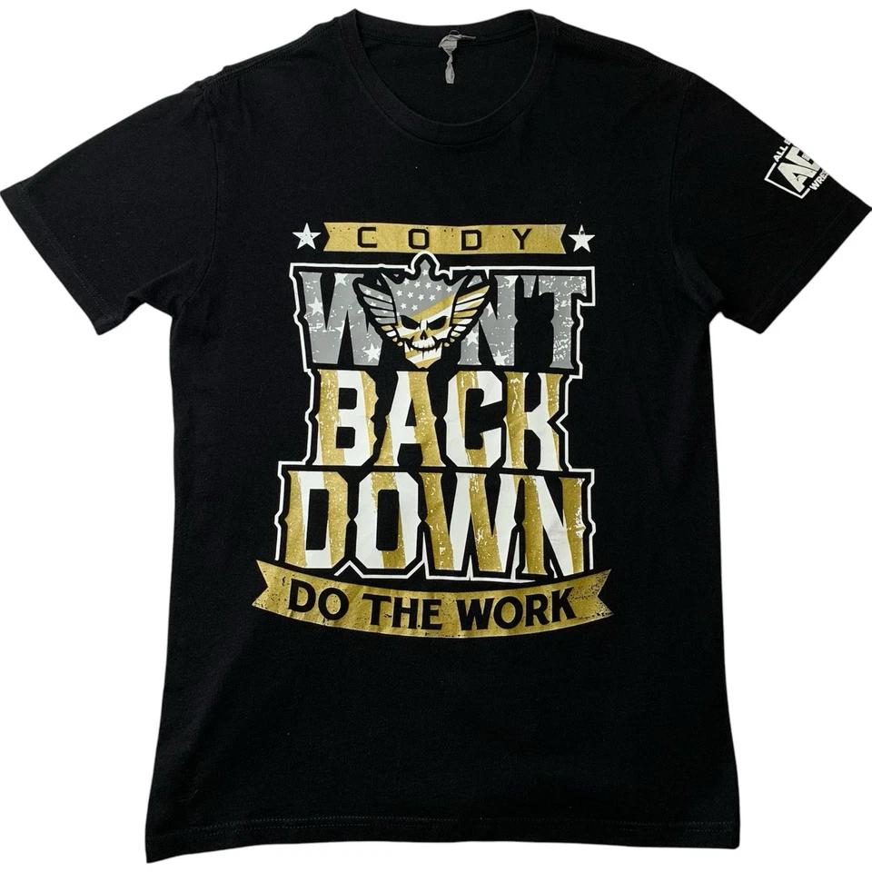 Cody Rhodes AEW Won’t Back Down T Shirt Mens Size M Wrestling Do The Work WWE L