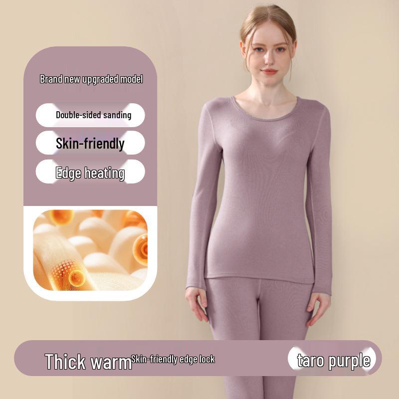2025 Neue Wolle Seide Doppelseitiges Fleece Unterwäsche Set für Damen und Herren - Warme Herbstkleidung