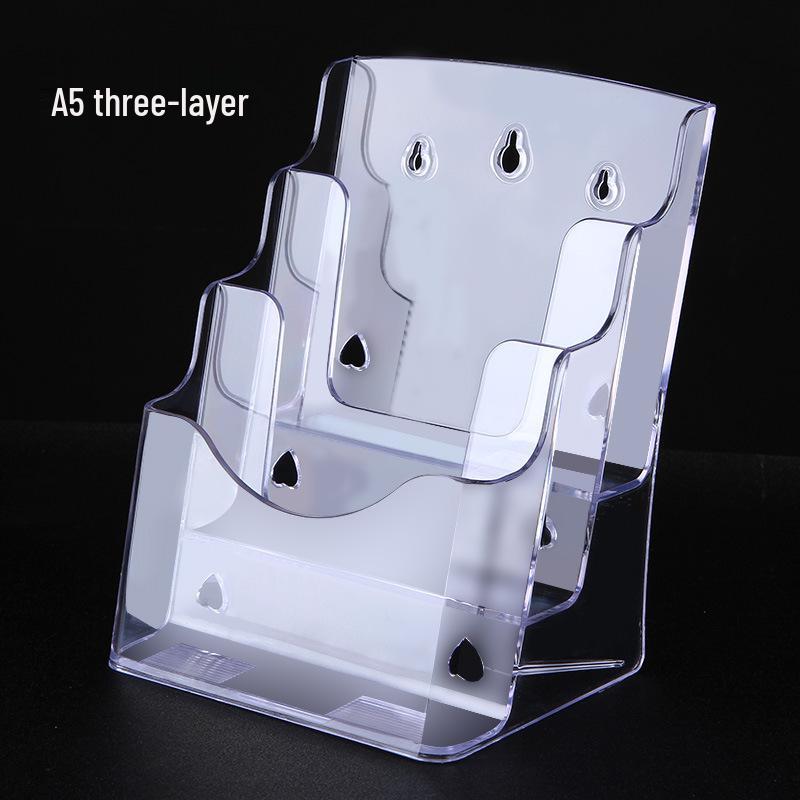 A4 Acrylic Three-Layer Brochure and Leaflet Display Stand
