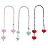 Heart Bag Charms Acrylic Texture Long Chain Featuring Colorful Beads Perfect for Women Gifts Present Fashion Accessories