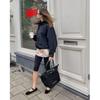 Autumn and Winter New Loose Drawstring Outdoor Jacket Design Sense White Black Stand-up Collar Trench Coat