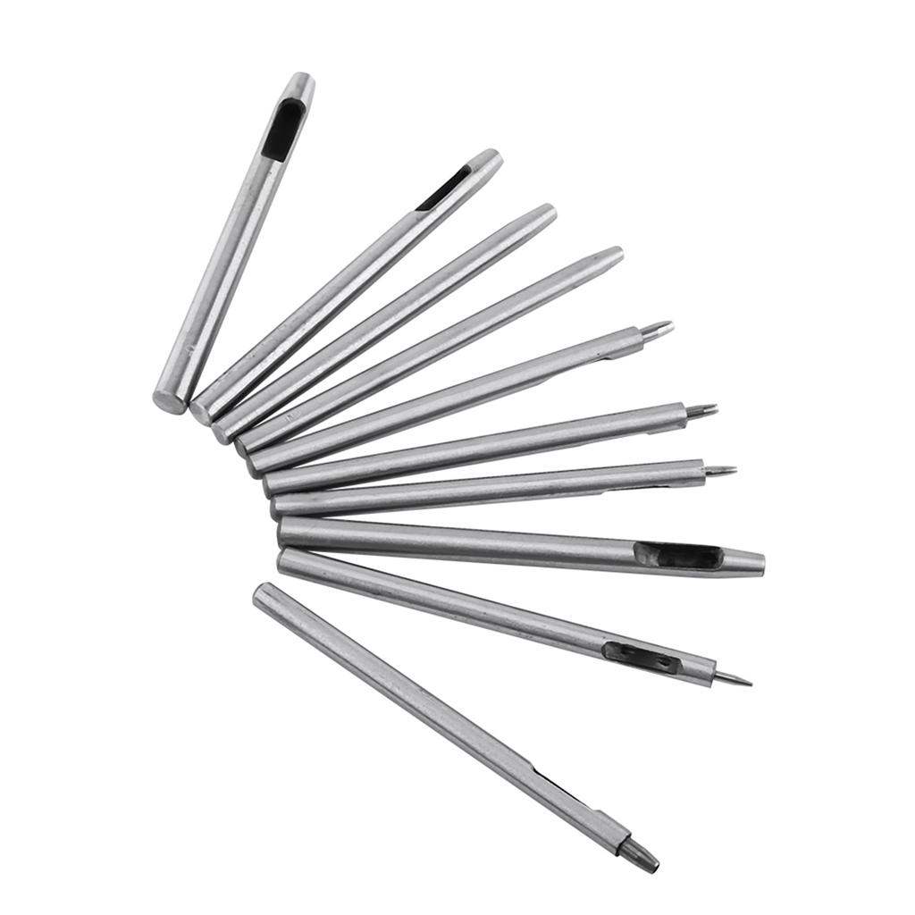 10 Stück Metallstanze Lederlocher Lochset Hohlgürtel Handwerkzeug 0,5 5 mm