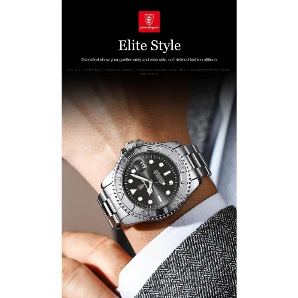 POEDAGAR Top Luxury Male Watch Waterproof Luminous Date Watch Stainless Steel Clock Sport Fashion Quartz Watches