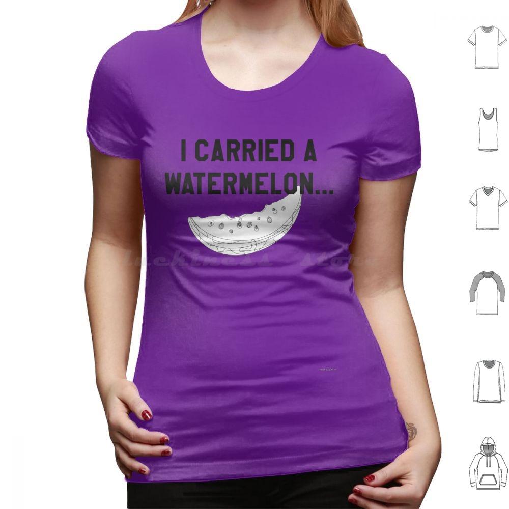 I Carried A Watermelon Black Text T Shirt Big Size 100 Cotton Dirty Dancing Watermelon Johnny Castle Baby Dancing 80s