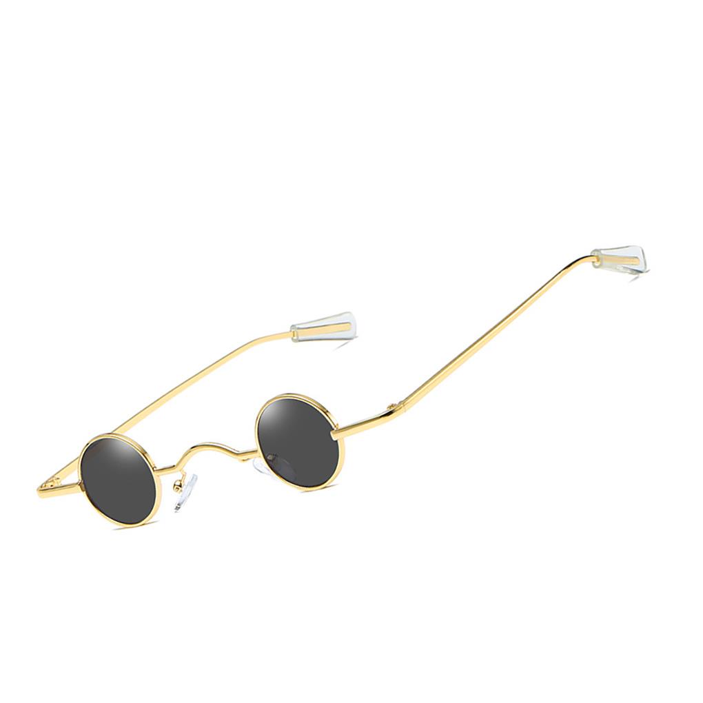 Sunglasses Rock Punk Glass Vintage Style Round Lens Sunproof Unisex Small Circle Hippie Accessories Anti-UV Sun Glasses Outdoor