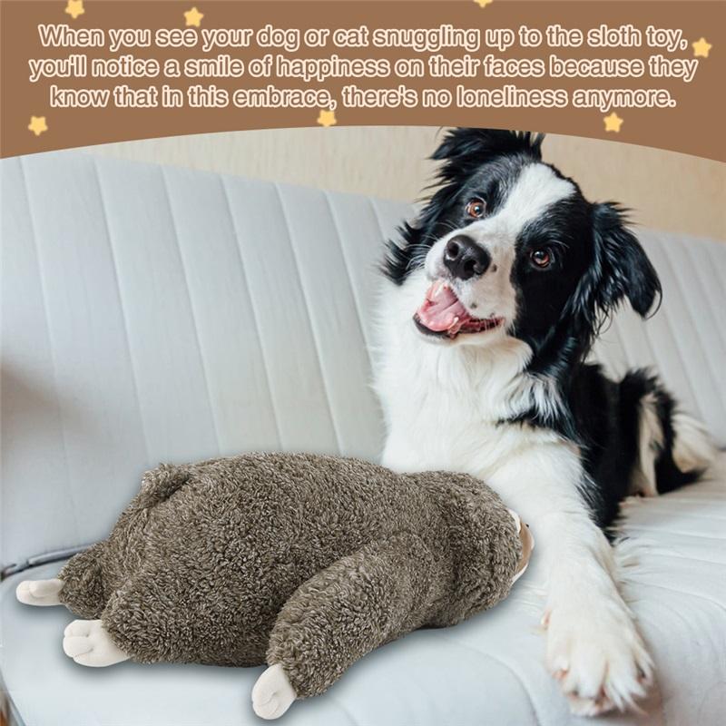 Dog Christmas Gift Forest Sloth Puppy Heartbeat Toy for Stress Relief and Soothing, Sleep Aid Crate Training Puppy Toys