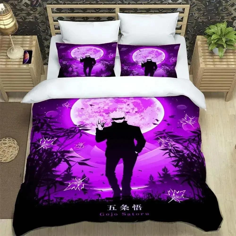 New Anime Jujutsu Kaisen Satoru Gojo Christmas Gift King Twin Double Child Bedding Set Microfiber or Polyester Duvet Cover Set