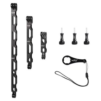 HSU Aluminum GoPro Mount Extension Arm NVG Helmet Mount Metal Pole Mount Helmet Stick Mount Compatible with GoPro Hero and Other Action