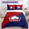 LOSC Lille FC Printed 3PCS Bedding Set Breathable Duvet Cover with Pillowcases Decorative Bed Linen for Bedroom Home