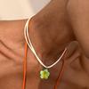 Elegant Big Flower Jewelry Set for Women White Pink Green Resin Flowers Pendant Necklace Earring Girls Beach Party Jewelry Gift