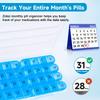 1pc 31 Day Monthly Pill Organizer, 1 Daily Compartment, Large Capacity Medicine Box, Mixed Colors for Easy Tracking, Durable