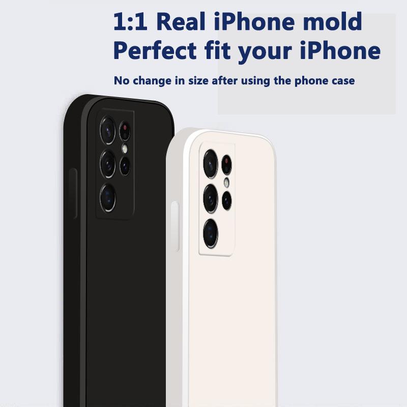 Square Liquid Silicone Al Case For For Samsung Galaxy S20 S21 Plus S22 Ultra S23 FE Bag Funda S24 S26 S25 5G Soft Cover