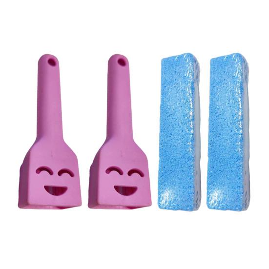 Pumice Stone Toilet Bowl Cleaner with Handle Efficiently Removes Hard Water Rings Calcium Buildup Pumice Stone Scrubber