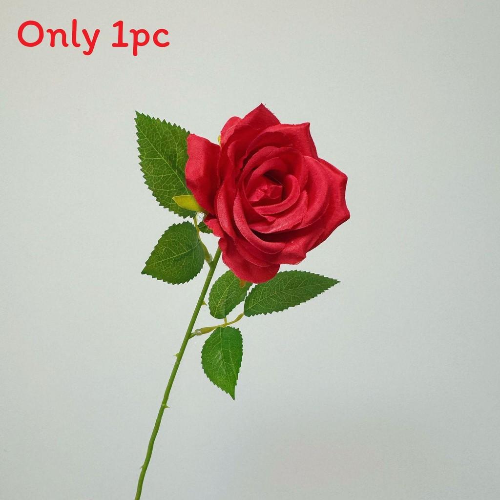 

Rose Bouquet Velvet For Wedding Photography Home Office Decoration Gift Teens For Pearl Red