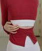 Debiweeo Cutout Slit T-Shirt Devi-T0127-Redberry
