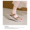 Women's Platform Sandals SIKETU Summer Velcro Thick Sole Casual Beach Shoes Lightweight Non-Slip