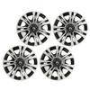 4Pcs Hub Cap Black Silver Easy Installation Protective Wheel Hub Cap Cover for Cars Trucks Vans 13 Inches Steel Wheel