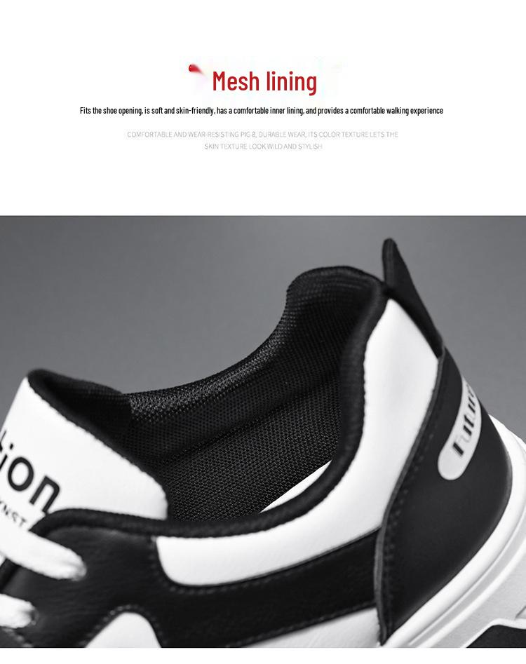 Herren 2025 Herbst Weiße Atmungsaktive Sneakers mit dicker Sohle - Trendige Lässige Skate- und Modeschuhe