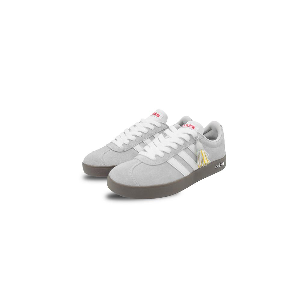 adidas Neo VL Court 2.0 YIMING Manufacturing, Gray Tone Fringe Balance Slip Resistant Low Top Skateboard Shoes Unisex HQ1802(Team653-)