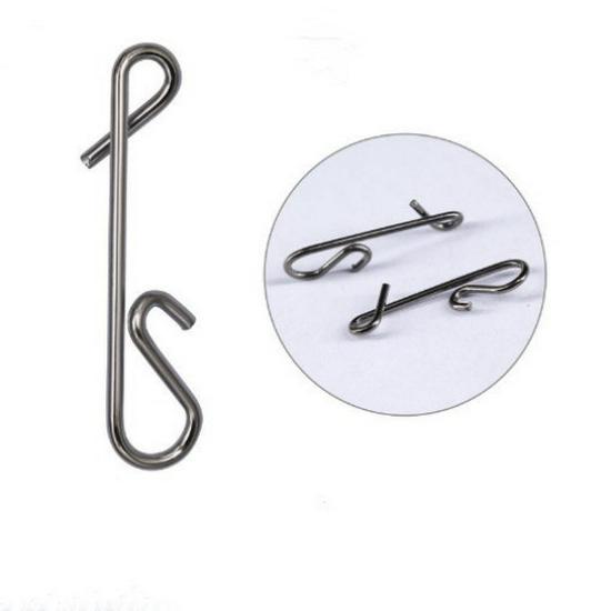 Stainless Steel Fishing Tackle: Strong Quick Connector, Hook, Ring, Swivel, and Pin Set for Sea Fishing.