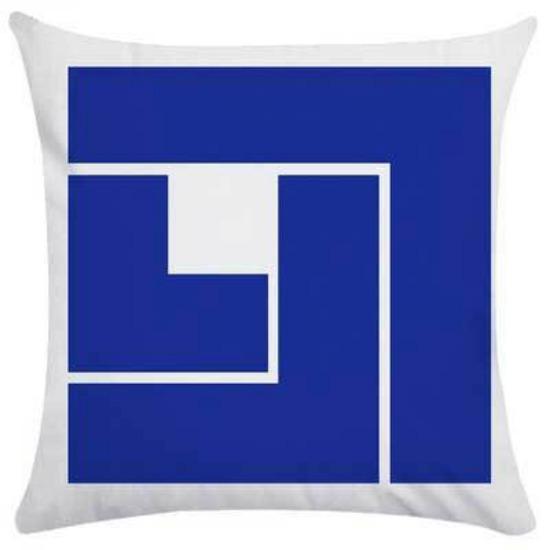 Nordic Pillow Ins Light Luxury Style Pillow Case Retro Art Abstract Blue Pillow Flower Sofa Backrest
