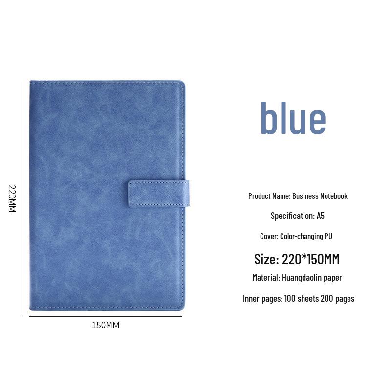 A5 Leather Hardcover Notebook: Simple Design for College Students, Customizable Logo