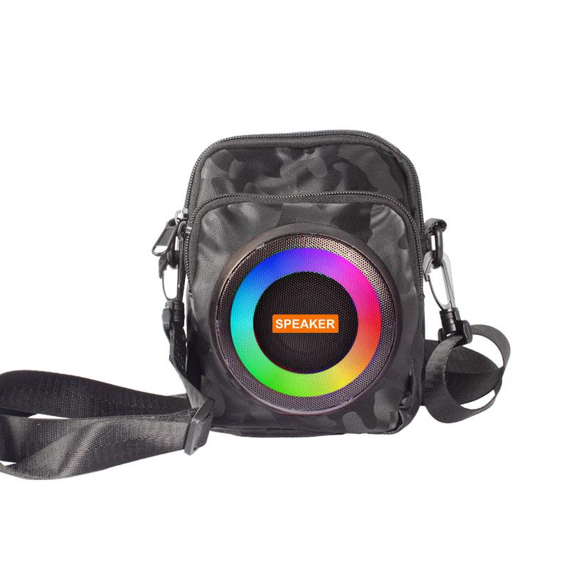 Multifunctional Backpack with Bluetooth Speaker, Power Bank, LED Lights, and Long Battery Life for Outdoor Adventures and Mountaineering.