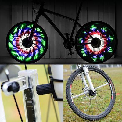 64 LEDs Bicycle Wheel Lights High Resolution Bike Spoke Wheel Light Programmable Motor RGB Display