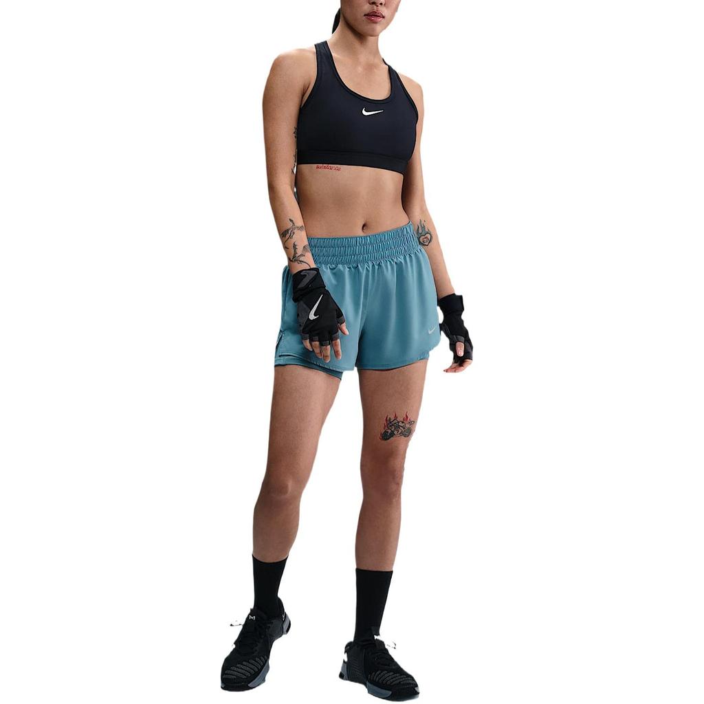 Nike Dri-Fit Stylish Comfortable Soft Casual Shorts Women Shorts Smoke-Blue DX6013006