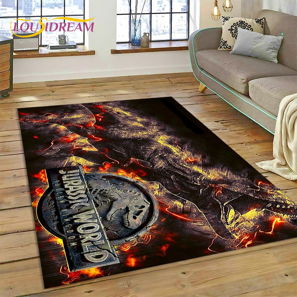 3D Cartoon Jurassic Park Dinosaur Dino Rug Carpet for Living Room Bedroom Decor,floor Mat Non-slip Decoration for Sofa Doormat